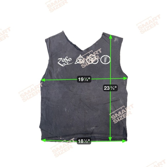 Vintage 1984 Led Zeppelin Glowing Icarus T-shirt Tank Customized Distressed L - Picture 6 of 6